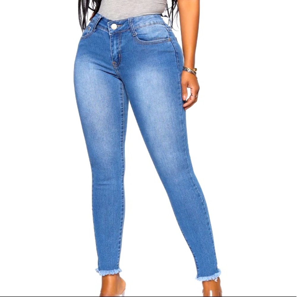 Ripped Ankle Jeans